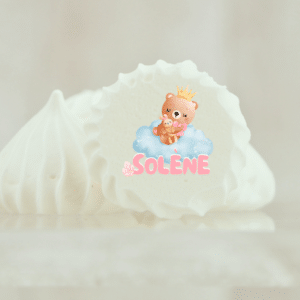 Meringue personnalisée naissance & fille