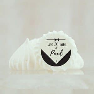 Meringue personnalisée anniversaire & chic