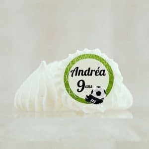 Meringue personnalisée anniversaire & football