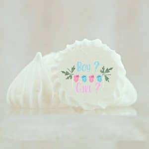 Meringue personnalisée Baby Shower & Gender Reveal
