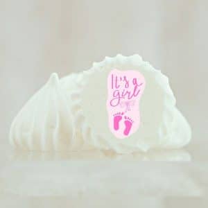 Meringue personnalisée Baby Shower & It's a Girl