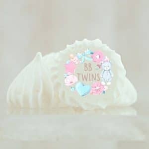 Meringue personnalisée Baby Shower & jumeaux