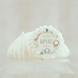 Meringue personnalisée baptême & animaux