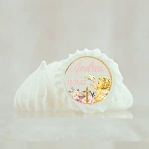Meringue personnalisée baptême & doré