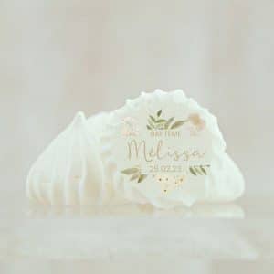 Meringue personnalisée baptême & nude