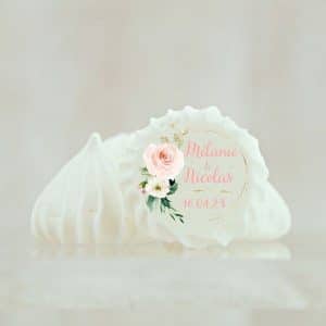 Meringue personnalisée mariage & champêtre