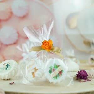 Meringue personnalisée mariage & tropical