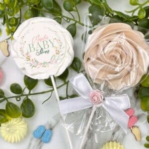 Lot de 12 Sucettes personnalisées spécial Baby Shower