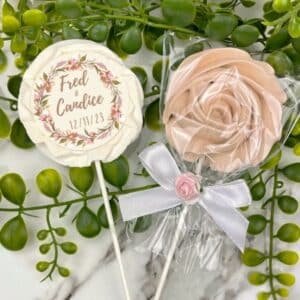 Lot de 12 Sucettes personnalisées spécial mariage